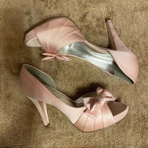 Satin Baby Pink Heels
